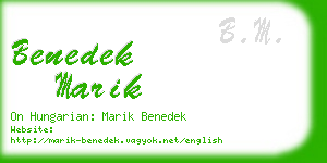 benedek marik business card